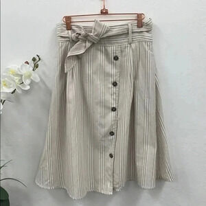 Hyfve Stripe Button Front Skirt size Medium